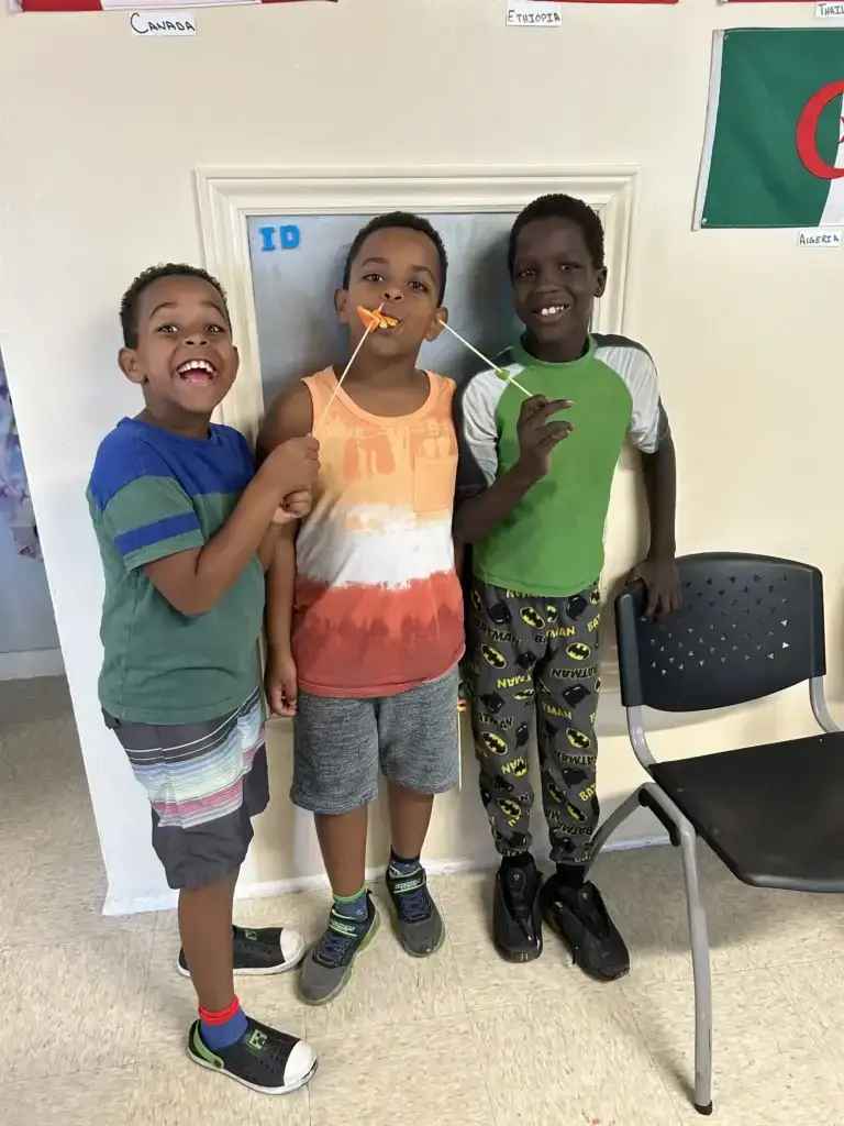 3 children at the Mulgrave park caring and learning center