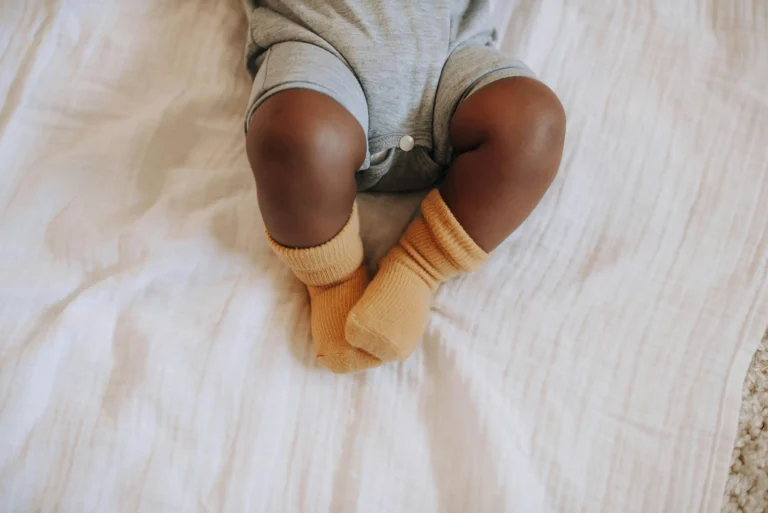 Photo of baby from tummy to feet